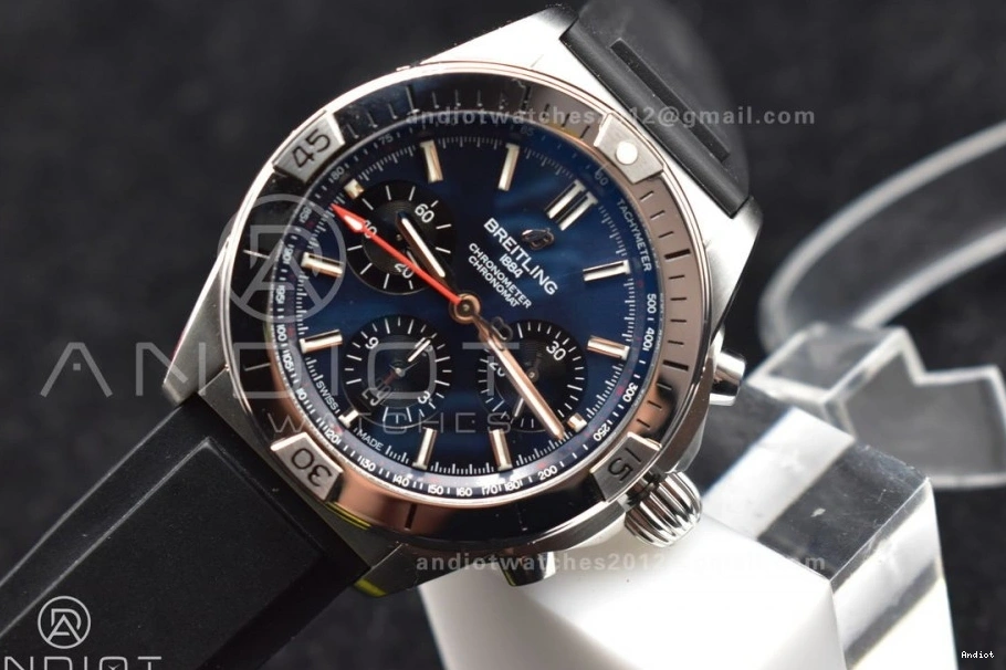 Navitimer A7750 Version LE Blk 43mm L-Blue 1:1 B01 Chrono BLS Best SS 0512